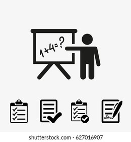 teacher icon stock vector illustration