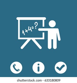 teacher icon stock vector illustration