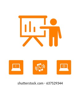 teacher icon stock vector illustration