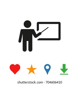 teacher icon stock vector illustration