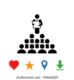 teacher icon stock vector illustration