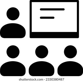 Teacher icon symbol vector image. Illustration of the training business school classroom icon design image. EPS 10