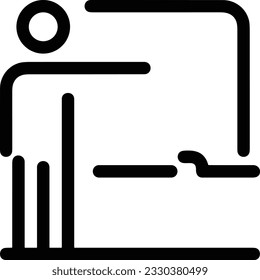 Teacher icon symbol vector image. Illustration of the training business school classroom icon design image. EPS 10