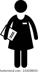 Teacher icon symbol vector image. Illustration of the training business school classroom icon design image. EPS 10