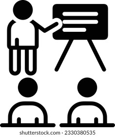 Teacher icon symbol vector image. Illustration of the training business school classroom icon design image. EPS 10