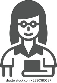 Teacher icon symbol vector image. Illustration of the training business school classroom icon design image. EPS 10