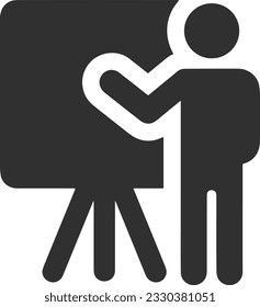 Teacher icon symbol vector image. Illustration of the training business school classroom icon design image. EPS 10