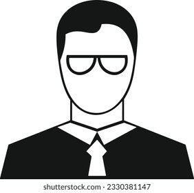 Imagen vectorial del símbolo de icono del profesor. Ilustración de la imagen de diseño del icono de la escuela de negocios. EPS 10