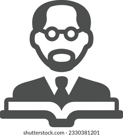 Teacher icon symbol vector image. Illustration of the training business school classroom icon design image. EPS 10