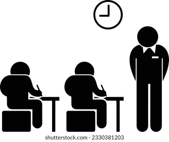 Teacher icon symbol vector image. Illustration of the training business school classroom icon design image. EPS 10