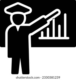 Teacher icon symbol vector image. Illustration of the training business school classroom icon design image. EPS 10