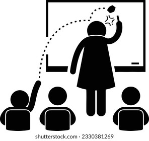 Teacher icon symbol vector image. Illustration of the training business school classroom icon design image. EPS 10