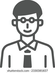 Teacher icon symbol vector image. Illustration of the training business school classroom icon design image. EPS 10