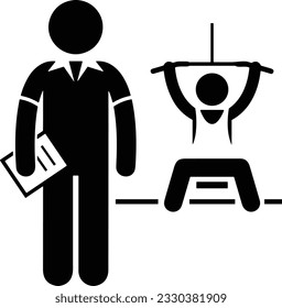 Teacher icon symbol vector image. Illustration of the training business school classroom icon design image. EPS 10