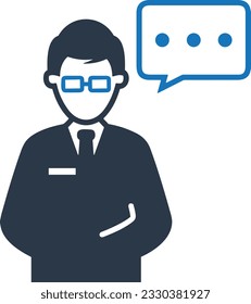 Teacher icon symbol vector image. Illustration of the training business school classroom icon design image. EPS 10