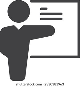 Teacher icon symbol vector image. Illustration of the training business school classroom icon design image. EPS 10