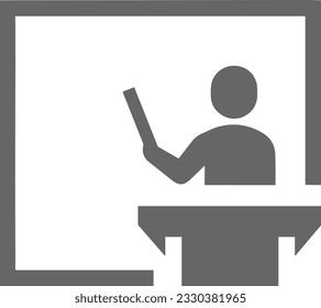 Teacher icon symbol vector image. Illustration of the training business school classroom icon design image. EPS 10