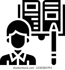 Teacher icon symbol vector image. Illustration of the training business school classroom icon design image. EPS 10