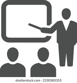 Teacher icon symbol vector image. Illustration of the training business school classroom icon design image. EPS 10