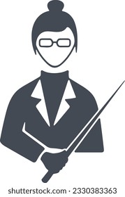 Teacher icon symbol vector image. Illustration of the training business school classroom icon design image. EPS 10