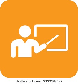 Teacher icon symbol vector image. Illustration of the training business school classroom icon design image. EPS 10