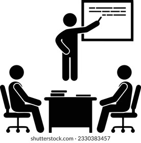 Teacher icon symbol vector image. Illustration of the training business school classroom icon design image. EPS 10