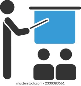 Teacher icon symbol vector image. Illustration of the training business school classroom icon design image. EPS 10