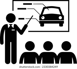 Teacher icon symbol vector image. Illustration of the training business school classroom icon design image. EPS 10