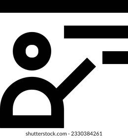 Teacher icon symbol vector image. Illustration of the training business school classroom icon design image. EPS 10