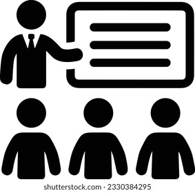 Teacher icon symbol vector image. Illustration of the training business school classroom icon design image. EPS 10