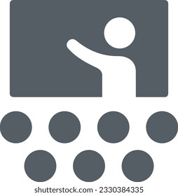 Teacher icon symbol vector image. Illustration of the training business school classroom icon design image. EPS 10