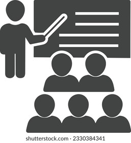 Teacher icon symbol vector image. Illustration of the training business school classroom icon design image. EPS 10