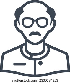 Teacher icon symbol vector image. Illustration of the training business school classroom icon design image. EPS 10
