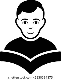 Imagen vectorial del símbolo de icono del profesor. Ilustración de la imagen de diseño del icono de la escuela de negocios. EPS 10