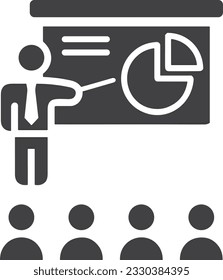 Teacher icon symbol vector image. Illustration of the training business school classroom icon design image. EPS 10
