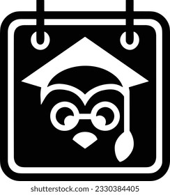 Imagen vectorial del símbolo de icono del profesor. Ilustración de la imagen de diseño del icono de la escuela de negocios. EPS 10