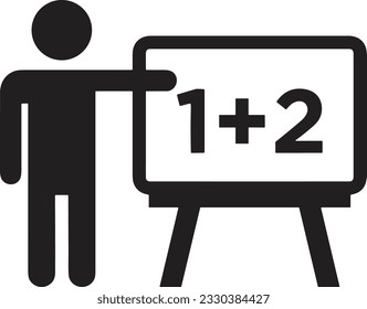 Teacher icon symbol vector image. Illustration of the training business school classroom icon design image. EPS 10