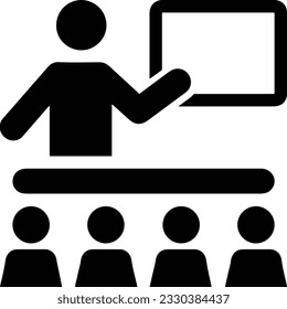 Lehrersymbol Symbol, Vektorbild. Illustration des Designbildes der Business School Klassenzimmer EPS10