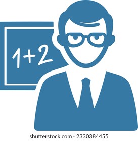 Teacher icon symbol vector image. Illustration of the training business school classroom icon design image. EPS 10