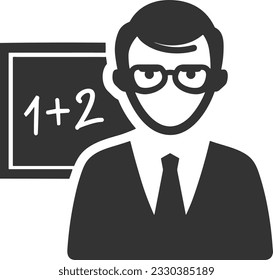 Teacher icon symbol vector image. Illustration of the training business school classroom icon design image. EPS 10