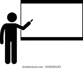 Teacher icon symbol vector image. Illustration of the training business school classroom icon design image. EPS 10