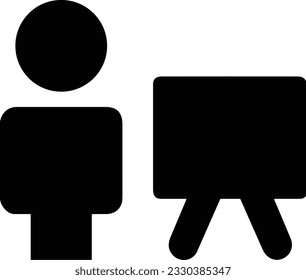 Teacher icon symbol vector image. Illustration of the training business school classroom icon design image. EPS 10