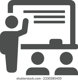 Teacher icon symbol vector image. Illustration of the training business school classroom icon design image. EPS 10