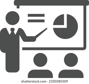 Teacher icon symbol vector image. Illustration of the training business school classroom icon design image. EPS 10