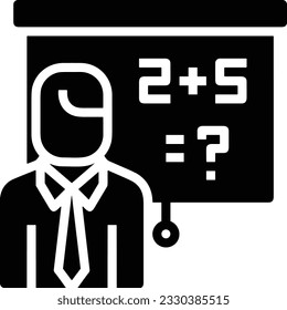 Teacher icon symbol vector image. Illustration of the training business school classroom icon design image. EPS 10
