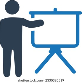 Lehrersymbol Symbol, Vektorbild. Illustration des Designbildes der Business School Klassenzimmer EPS10