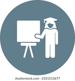 Teacher icon symbol vector image. Illustration of the training business school classroom icon design image. EPS 10