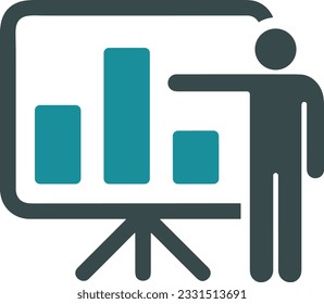 Teacher icon symbol vector image. Illustration of the training business school classroom icon design image. EPS 10