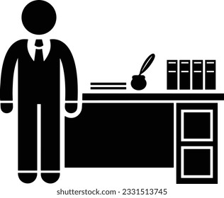Teacher icon symbol vector image. Illustration of the training business school classroom icon design image. EPS 10