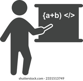 Lehrersymbol Symbol, Vektorbild. Illustration des Designbildes der Business School Klassenzimmer EPS10